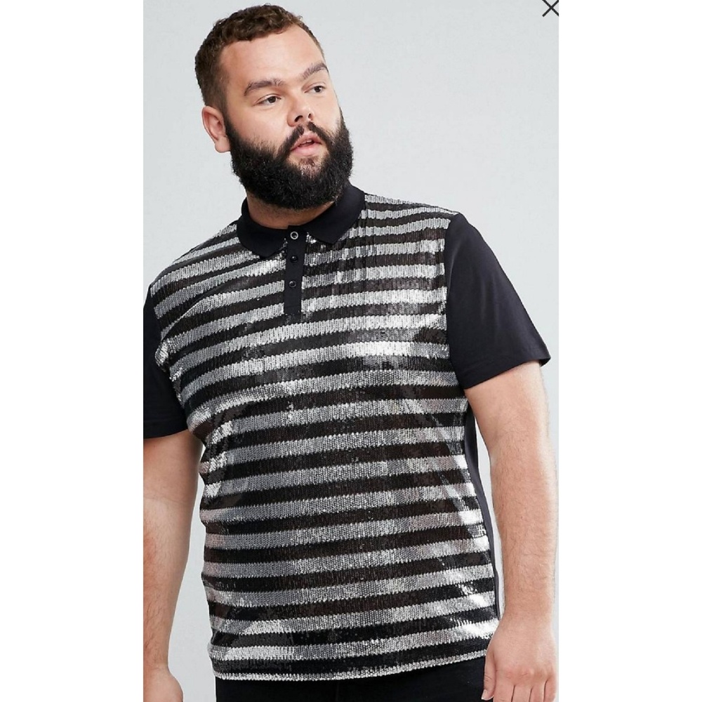 Polo Sequined Striped Shirt